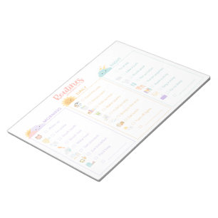 Daily Routines Checklist Notepad Toddler ToDo List