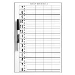 Daily Schedule 12x8 Dry Erase Board at Zazzle