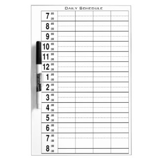 Daily Schedule 12x8 Dry Erase Board