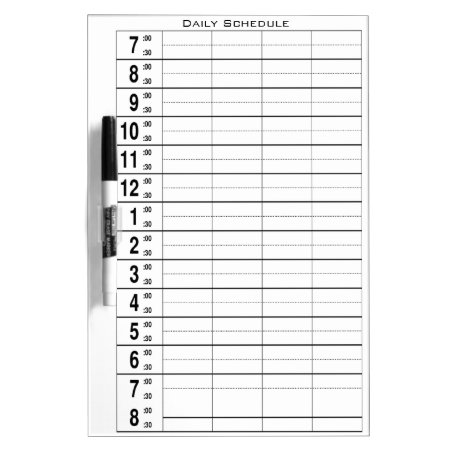 Daily Schedule 12x8 Dry Erase Board