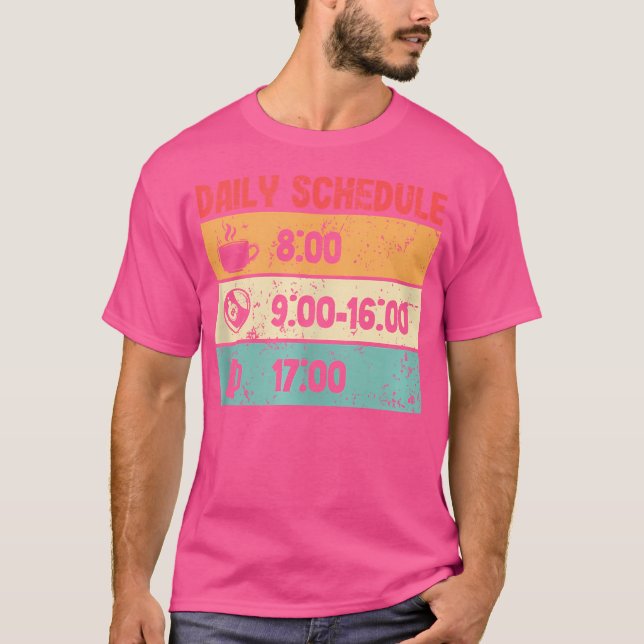 Daily Schedule Billard 8-Ball 9-Ball Pool Billiard T-Shirt (Front)