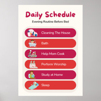 daily schedule poster