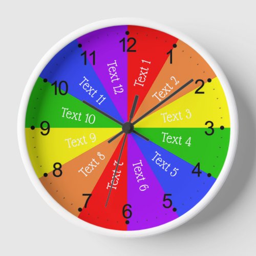 Daily Schedule Rainbow  Clock