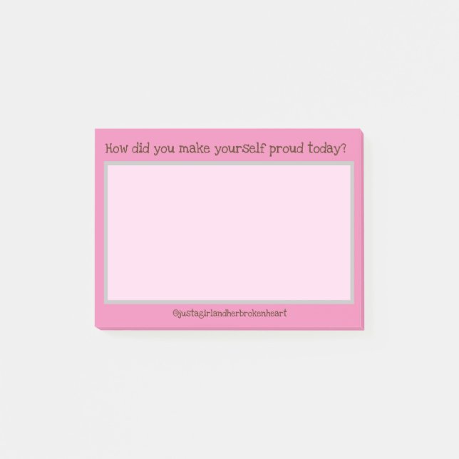 Daily Self Improvement Post It Notes (Front)