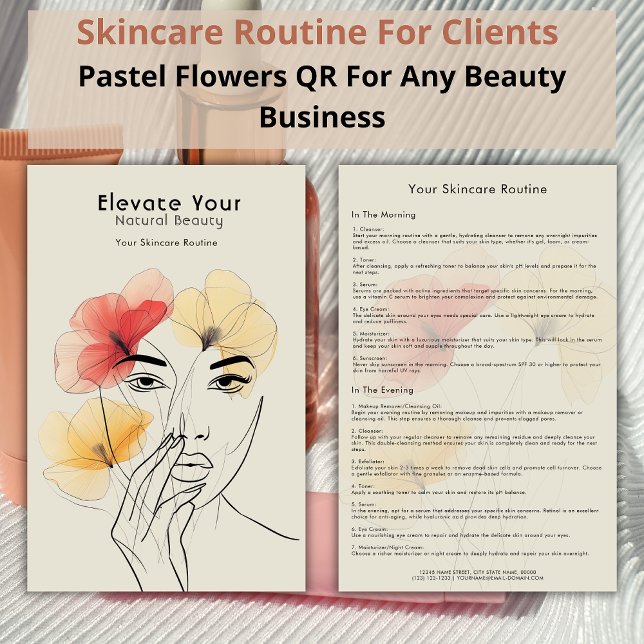 Daily Skincare Routine Planner Beauty Logo Flyer (Creator Uploaded)