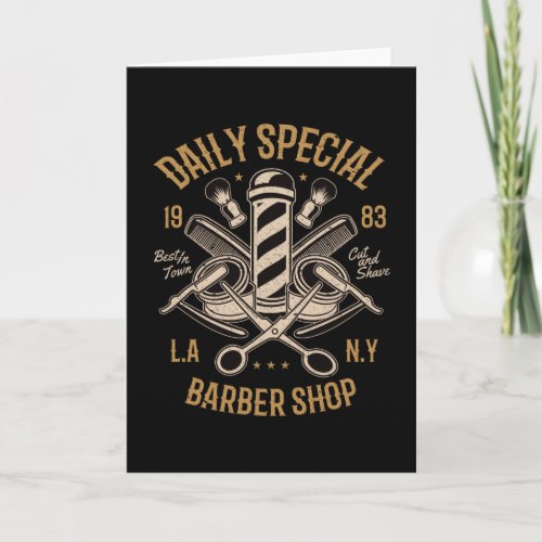 Daily Special Barber Shop Card