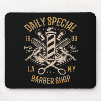 Daily Special Barber Shop LA NY Cut and Shave Mouse Pad