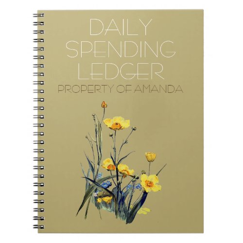 Daily Spending Ledger Buttercup Financial Notebook
