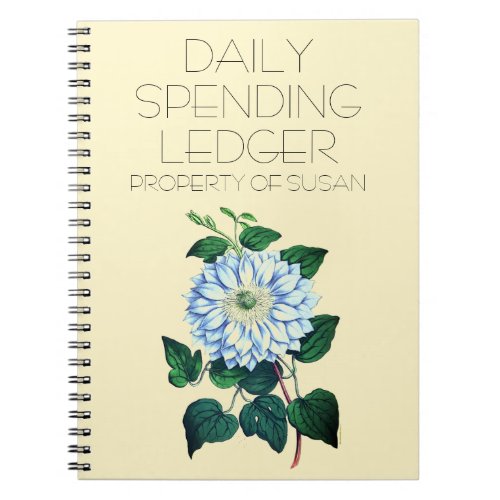 Daily Spending Ledger Clematis Financial Notebook