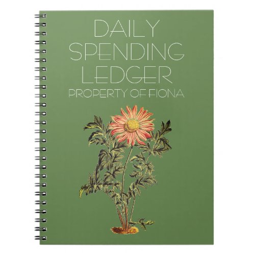 Daily Spending Ledger Floral Financial Notebook