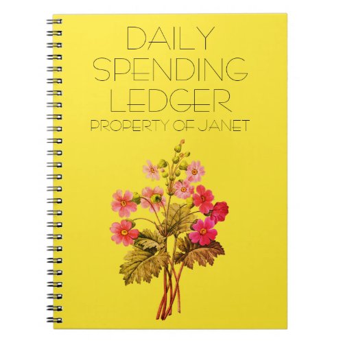 Daily Spending Ledger Primrose Financial Notebook