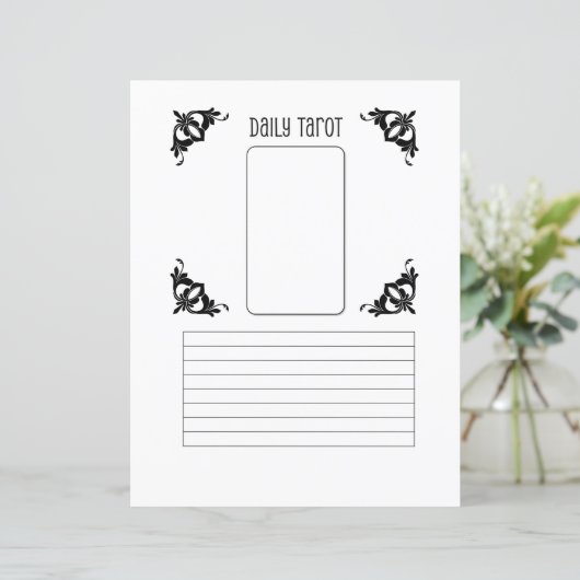 Daily Tarot Sheet (Standing Front)