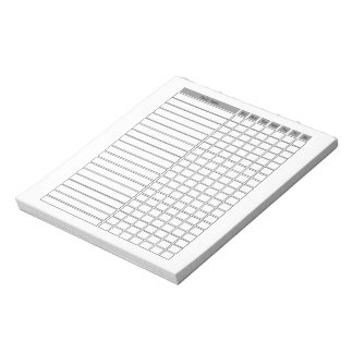 Daily Tasks Checklist Notepad
