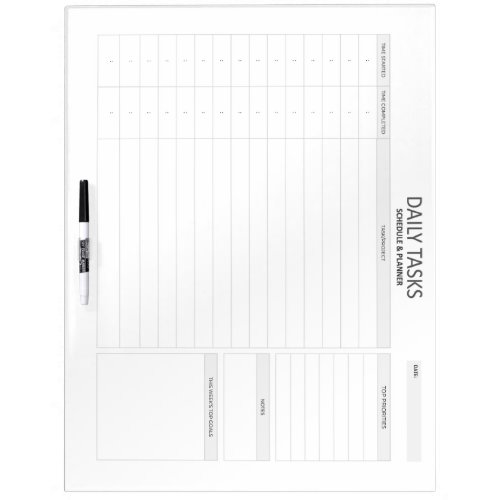 Daily Tasks Dry Erase Board