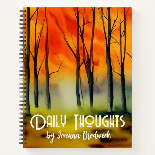 Daily Thoughts Custom Name Journal
