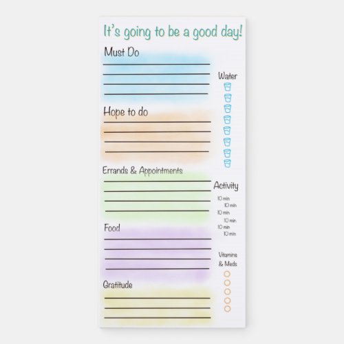 Daily To_Do Checklist and Planner Magnetic Notepad