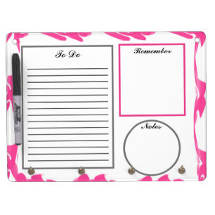 Daily To Do Dry Erase Board With Keychain Holder