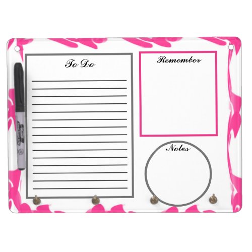 Daily To Do Dry Erase Board With Keychain Holder
