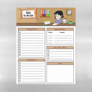 Daily To-Do List Magnetic Dry Erase Sheet