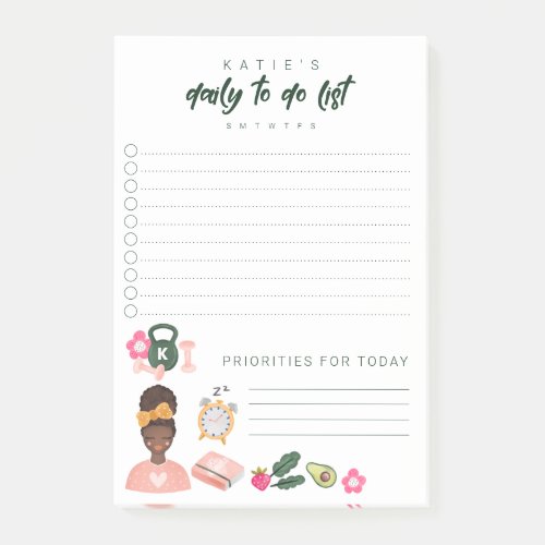 Daily to do list New Year New You Resolution Post_it Notes