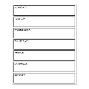 Daily weekly planner calendar bullet journaling rubber stamp