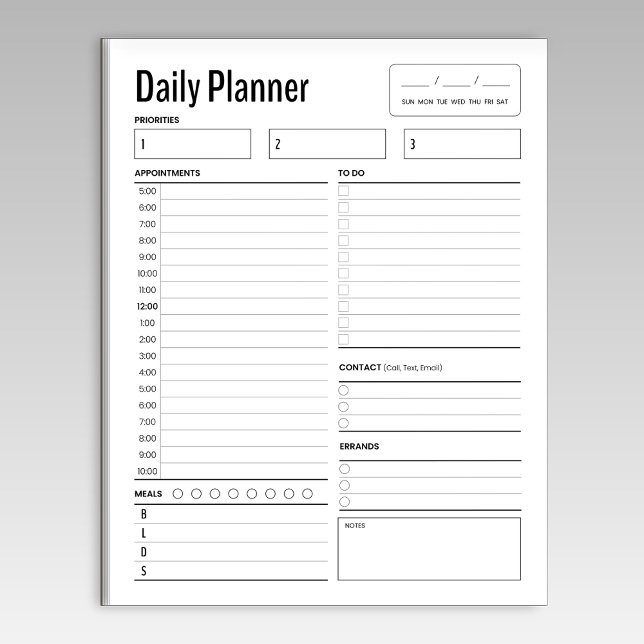 Daily Work Planner Notepad (Creator Uploaded)
