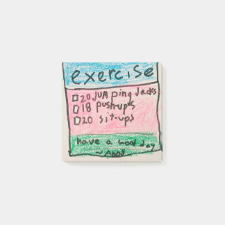 Daily Workout Sticky-Notes Post-it Notes