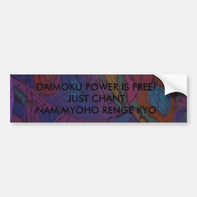 DAIMOKU POWER BUMPER STICKER (Front)