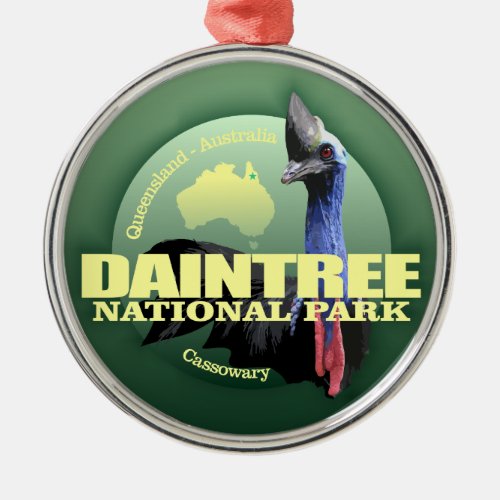 Daintree NP Cassowary WT Metal Ornament