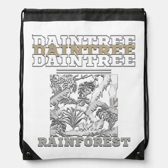 Daintree Rainforest Drawstring Bag (Front)