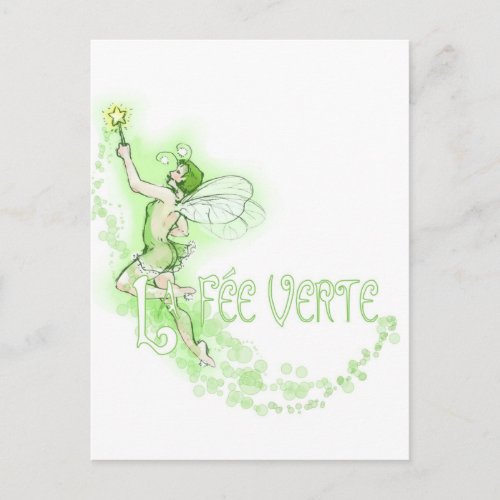 Dainty Absinthe La Fee Verte I Postcard