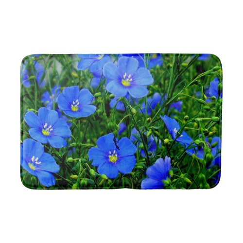 Dainty Blue Flax Linum_Medium Bath Mat