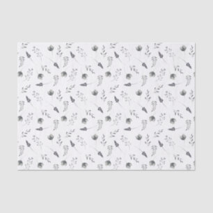 Dainty Blue Floral Custom Printed Tissue Paper