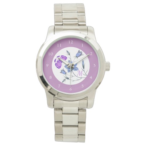 Dainty Bluebells and Purple Butterfly Watch