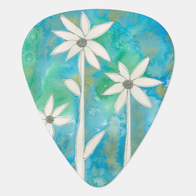 Dainty Daisies I Guitar Pick (Front)