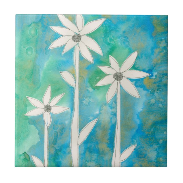 Dainty Daisies I Tile (Front)