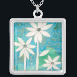 Dainty Daisies II Silver Plated Necklace<br><div class="desc">Floral</div>