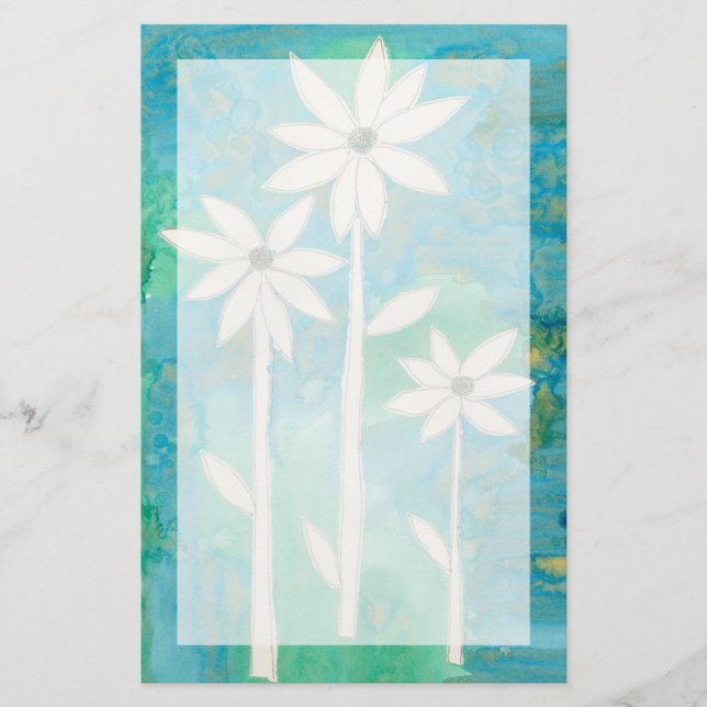 Dainty Daisies II Stationery (Front)