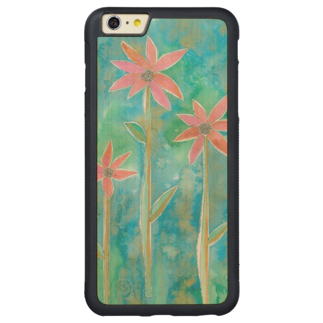 Dainty Daisies III Carved Wood iPhone Case (Back)