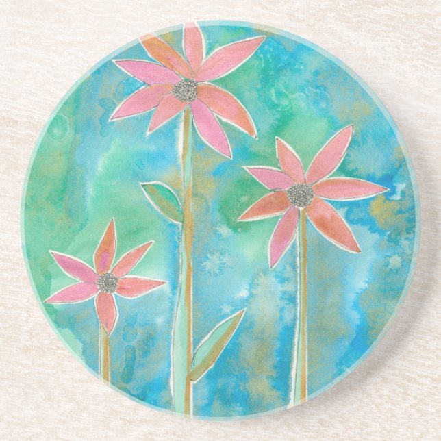 Dainty Daisies III Drink Coaster (Front)