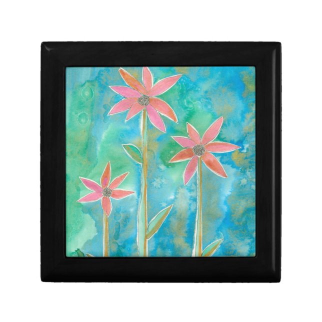 Dainty Daisies III Jewelry Box (Front)