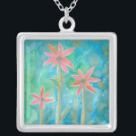 Dainty Daisies III Silver Plated Necklace<br><div class="desc">Floral</div>