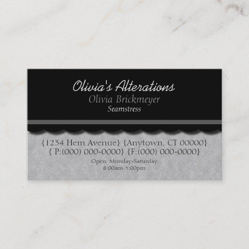 Dainty Diva Business Card, Soft Gray