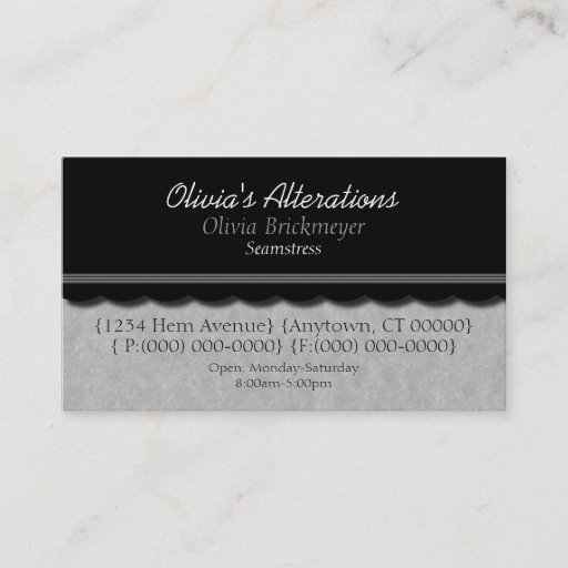 Customizable Dainty Diva Business Card, Soft Gray