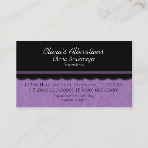 Dainty Diva Business Card, Soft Lavender