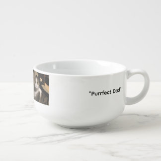 "Dainty Doll--Purrfect Dad Soup Mug" Mug