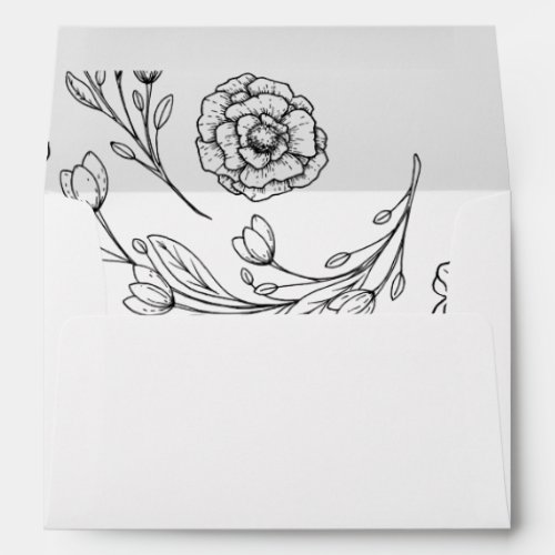 Dainty Elegance Wedding Invitation Envelope