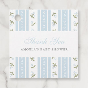 Dainty Floral Baby Shower Thank You Favor Tag
