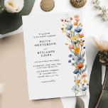 Dainty Floral Wildflower Wedding Invitation<br><div class="desc">This colorful dainty wild flowers wedding invitation is perfect for a boho rustic wedding. The design features hand-painted watercolor beautiful red,  blush,  orange,  blue,  yellow and green wild flowers. The elegant wedding template is easy to customize using the template provided.</div>