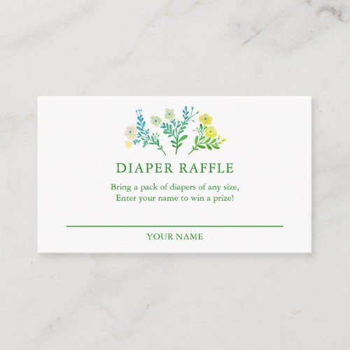 Dainty Florals Elegant Chic CUSTOM BABY SHOWER Enclosure Card